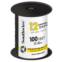 WIRE 12 STR THHN BLK 100FT SPL