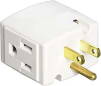 CW CUBE CAP 3 OUTLET 15A 125V GR