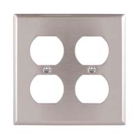 CW WALLPLATE 2G DUPLEX  RECEPT