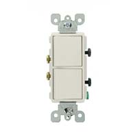 CW DECOR SGL POLE DOUBLE SWITCH