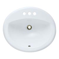 PORCELAIN OVERMOUNT SINK WHT