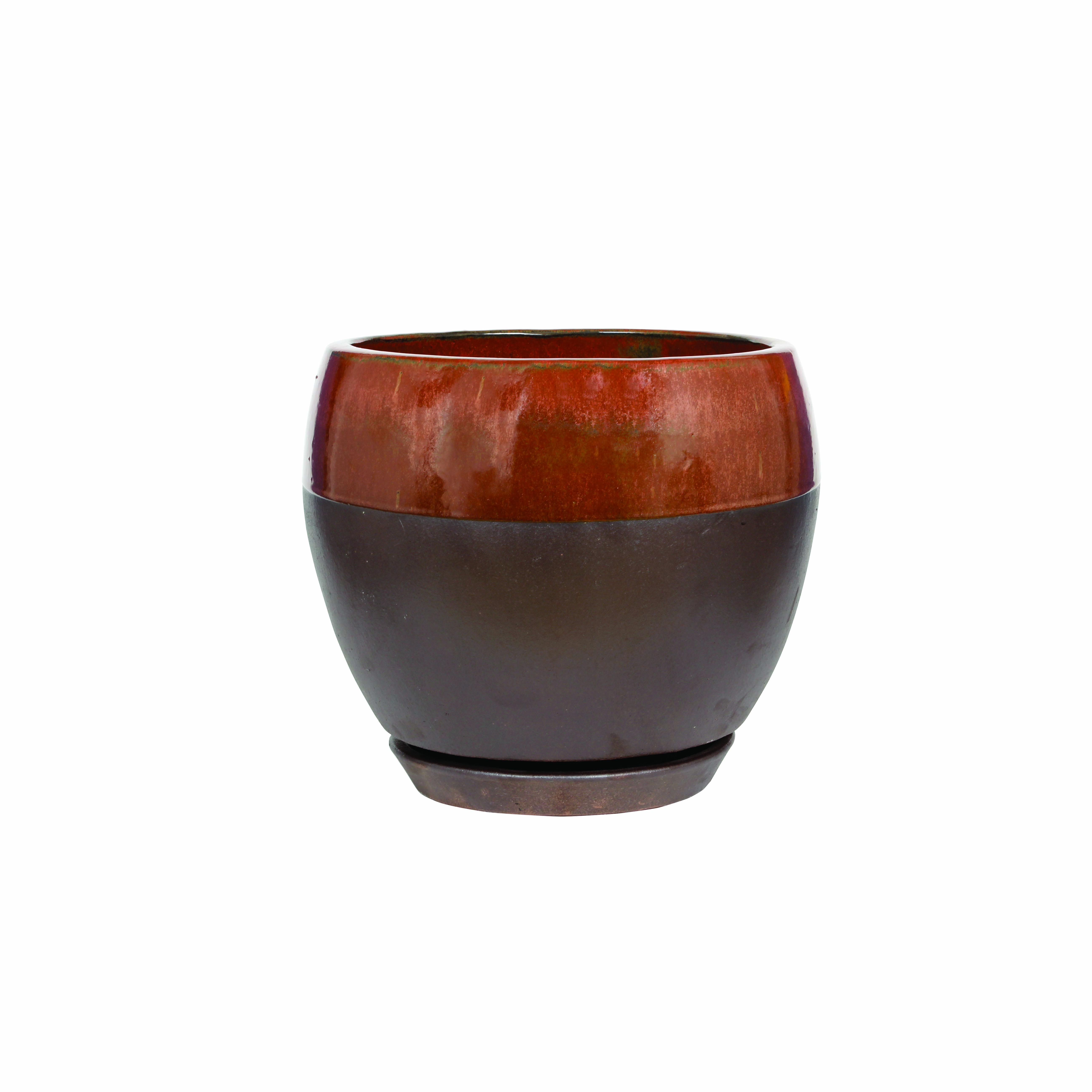 12" WISTERIA PLANTER OXBLOOD RED