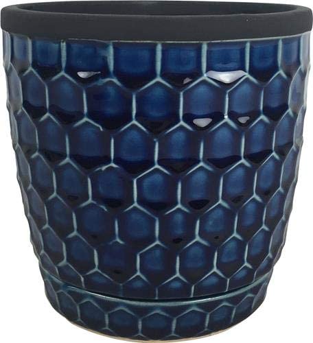 6" HONEY COMB COBALT BLUE