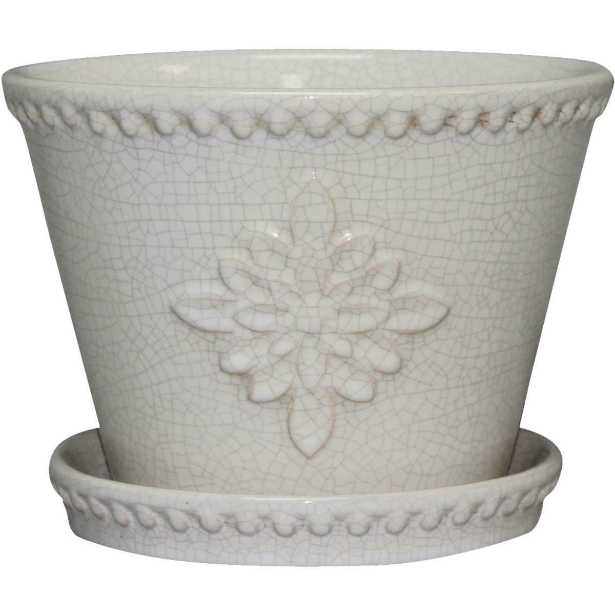 VENICE PLANTER CERAMIC WHITE 8"