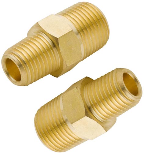 HEX NIPPLE BRASS 3/8X1/8