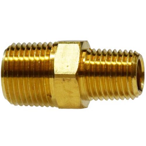 HEX NIPPLE BRASS 1/2X1/4 392429