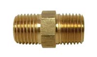 HEX NIPPLE BRASS 1/4X1/4 122-4