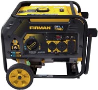 Firman 4550/3650 Watt Recoil Start Gas or Propane Dual Fuel Portable