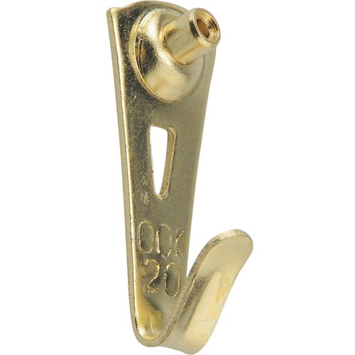 OOK 50023 Picture Hanger, 20 lb Weight Capacity, Steel, Brass