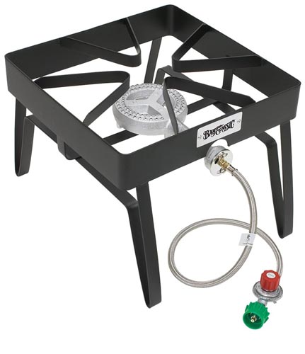 Bayou Classic SQ14 Square Burner, Propane, 1-Burner, 16 in L, 16 in W, Steel