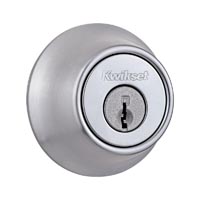 KWIKSET SINGLE DEADBOLT SATIN CH