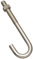 NATIONAL J-HOOK BOLT 3/8X5IN ZN