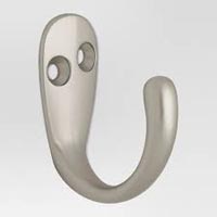 SINGLE PRONG ROBE HOOK SAT/NICKE