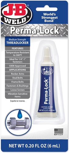 J-B WELD Perma-Lock 24206 High-Strength Threadlocker, 6 mL