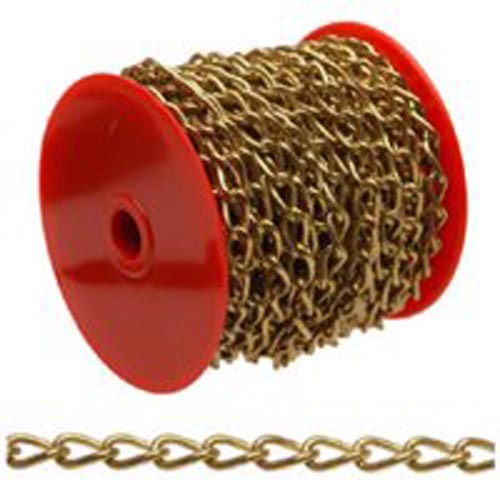 CHAIN MACH ST/LK NO.3 BRS/GL 50'