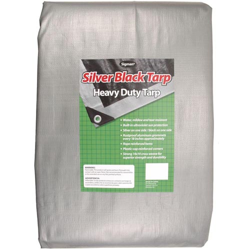 TARPAULIN 20X 30 SILVER/BLACK