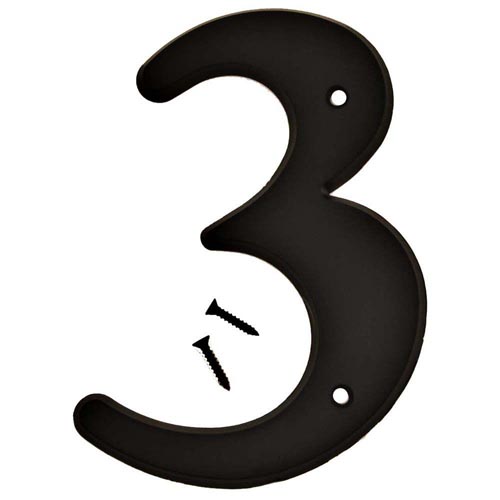 HY-KO 6 BLACK PLASTIC NUMBER #3