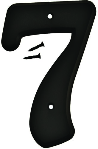 HY-KO 6 BLACK PLASTIC NUMBER #7