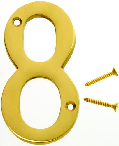 HY-KO 4 POLISHED BRASS NUMBER 8