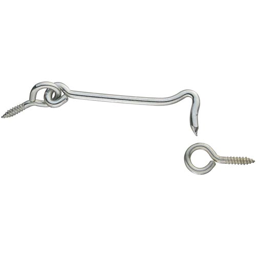 NATIONAL GATE HOOK/EYE ZP 4IN