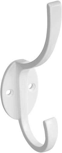 NATIONAL COAT/HAT HOOK WHITE