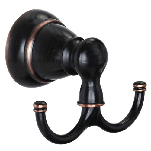 DOUBLE ROBE HOOK BRONZE