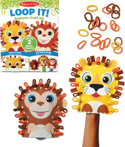 LOOP IT CRAFT KIT SAFARI PUPPETS