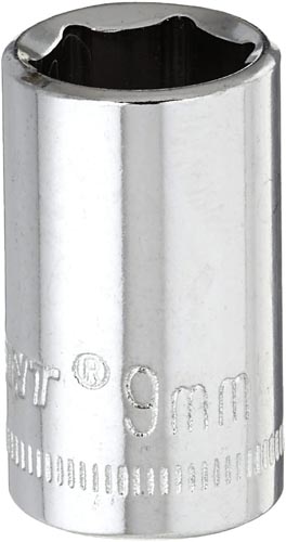 APEX 1/4"DR 9MM SOCKET 6PT