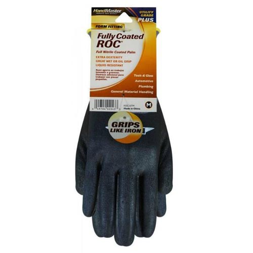 H.B. Smith Tools 943 Mens Nitrile Coated Palm Glove Black -