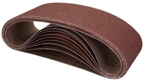 Mercer Industries 110040 4" x 24" Aluminum Oxide Sanding Belts 40Grit - 10