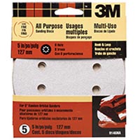 3M 9146NA Dust-Free Sanding Disc, 120-Grit, Fine Grade, Aluminum Oxide, 5 in