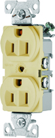 Eaton Wiring Devices BR15V Duplex Receptacle, 15 A, 2-Pole, 5-15R, Ivory