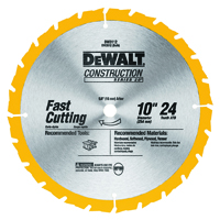 DeWALT DW3112 Saw Blade, 10 in Dia, Carbide Cutting Edge, 5/8 in Arbor,