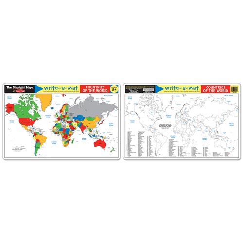 LEARNING MAT WORLD MAP