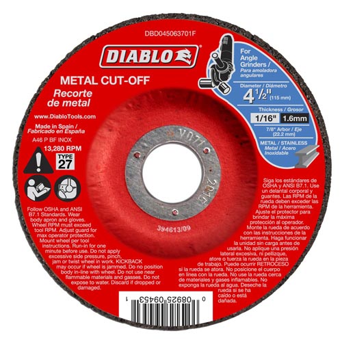 CUTOFF DISC METAL DC 4 IN