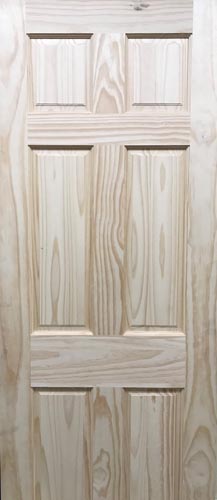 DOOR 36X80 CLEAR PINE 6PANEL