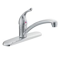 MOEN Chateau Low-Arc Single-Handle Standard Kitchen Faucet in Chrome