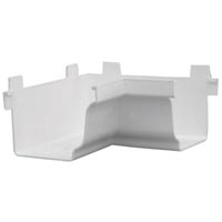 Genova or sub AW103AK White Vinyl Gutter 90 Degree Inside Corner