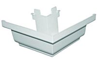 Genova or sub AW103BK White Vinyl Gutter 90 Degree Outside Corner