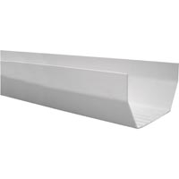 RainGo 5 In. x 10 Ft. White Vinyl Gutter