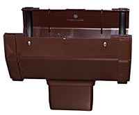 Genova or sub RB104 Brown Vinyl Gutter 2-1/2 Inch Drop Outlet