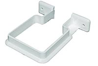 Genova or sub RW202 White Vinyl 2-1/2 Inch Square Downspout Bracket