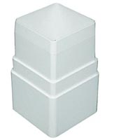 Genova or sub RW203 White Vinyl 2-1/2 Inch Square Downspout Coupler