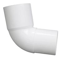 Plastmo Classic 3 in. W White Vinyl Downspout Elbow
