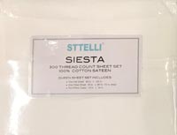 STT SIESTA QUEEN BED SHEET SNOW