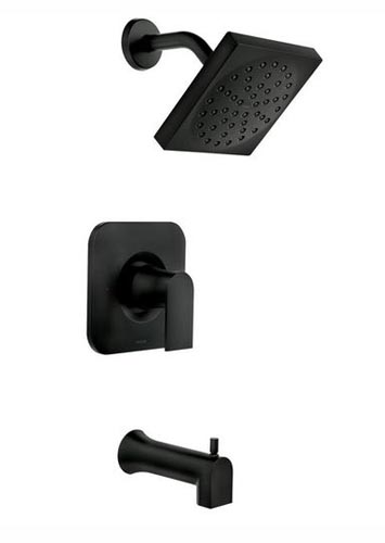 MOEN Genta Single-Handle 1-Spray Tub and Shower Faucet | Matte Black