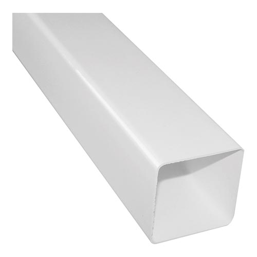 GENOVA RW200 Downspout, Square, Vinyl, White