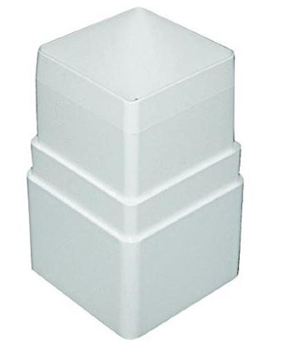 Genova or sub RW203 White Vinyl 2-1/2 Inch Square Downspout Coupler