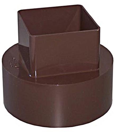 Genova or sub RB207 Raingo 4 Inch Brown Vinyl Raingo Downspout Adapter