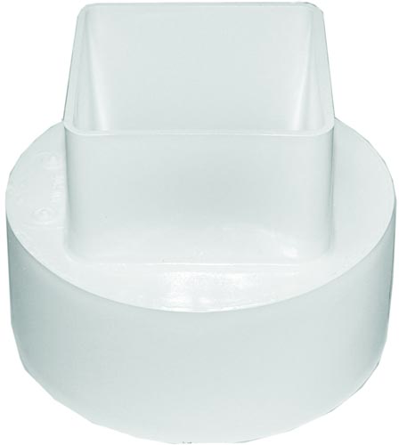 Genova or sub RW207 Raingo 4 Inch White Vinyl Raingo Downspout Adapter